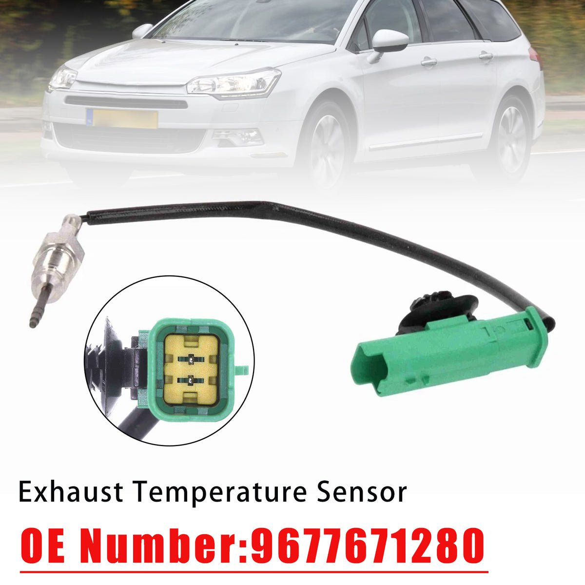 2013 Citroen C4 Picasso II 2.0 BlueHDi 150 -1997 110 150 MPV Exhaust Gas Temperature Sensor 9677671280 Generic