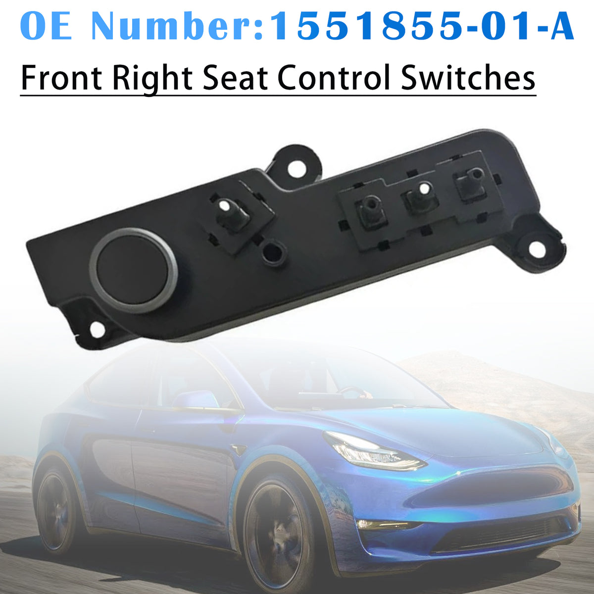 2021-2023 Tesla Model 3 Front Right Seat Control Switches 1551855-01-A 1098530-00-F Generic