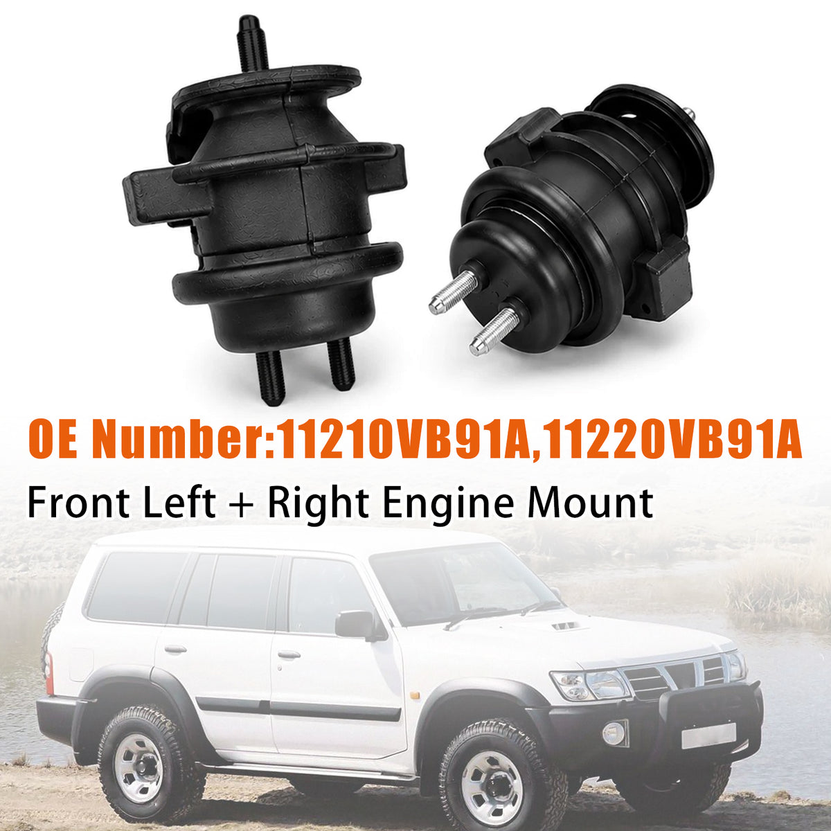 Nissan Patrol GU Y61 ZD30 3.0L Pair Engine Mount 11210VB91A 11220VB91A Generic