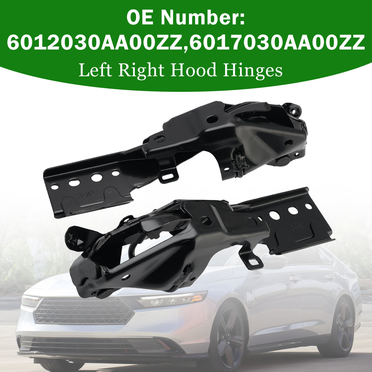 2023-2025 Honda Accord Hood Hinges 6012030AA00ZZ 6017030AA00ZZ Generic