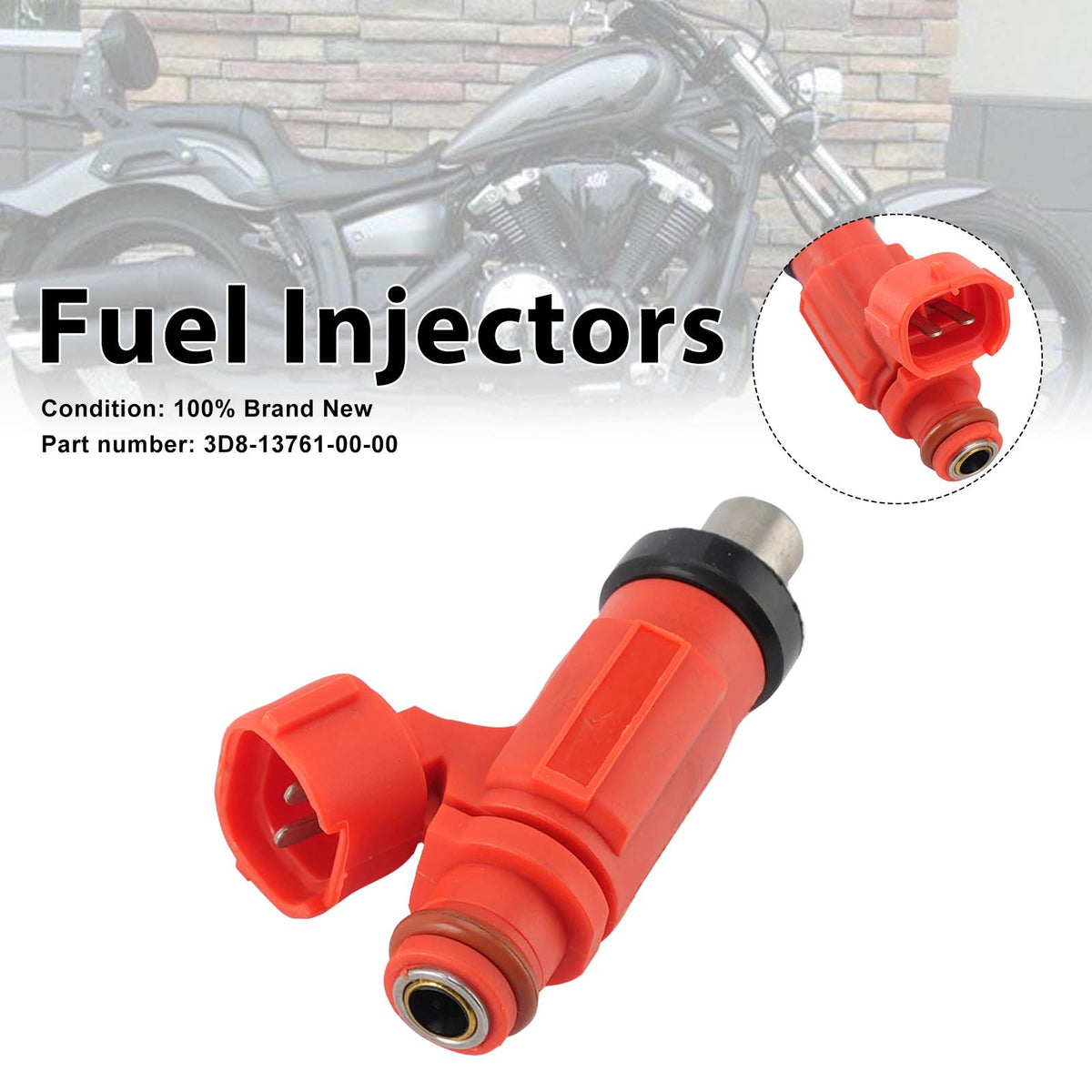 2011 Yamaha STRYKER XVS13CAL Intake 1 Fuel Injectors 3D8-13761-00-00 Generic