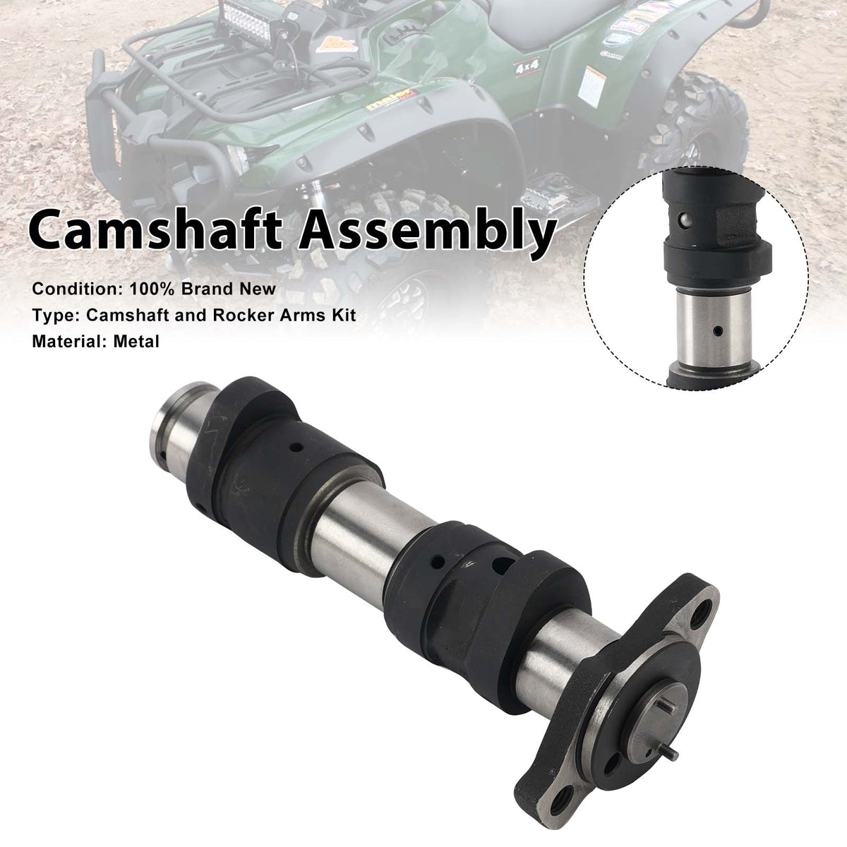 2002-2008 Yamaha Grizzly 660 Yfm660f 4x4 Camshaft Assembly 5KM-12170-00-00 5LP-12170-00-00 Generic