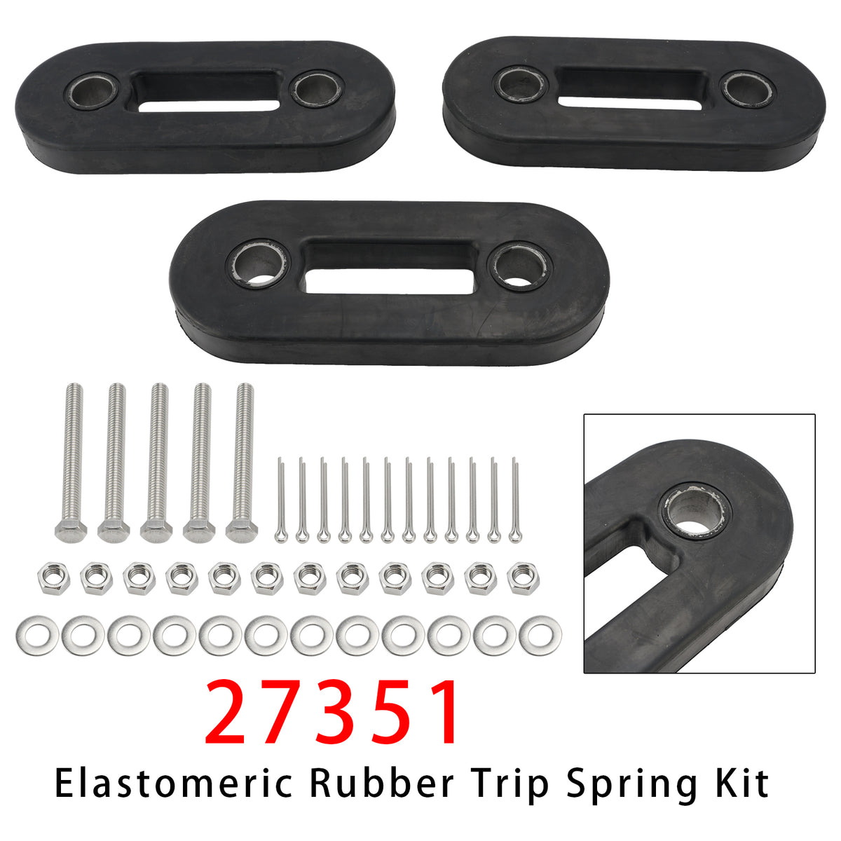 Fisher Homesteader Poly Plows 3X Trip Spring Rubber 27351 Generic