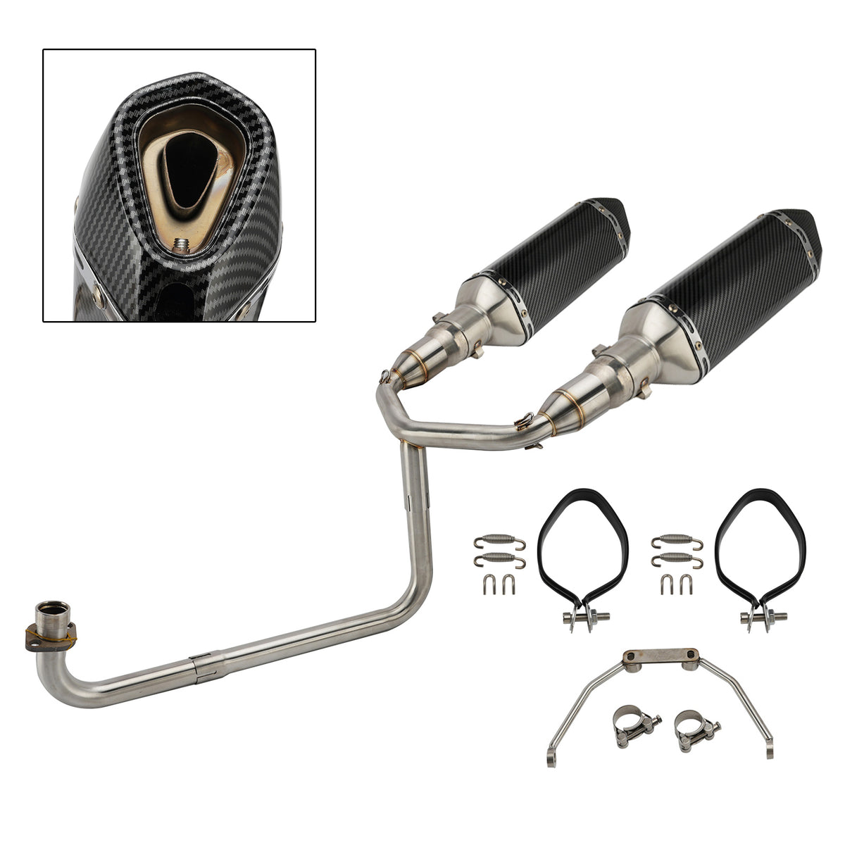 2013-2025 Honda Grom 126 Header Link Pipe Exhaust Full System Generic