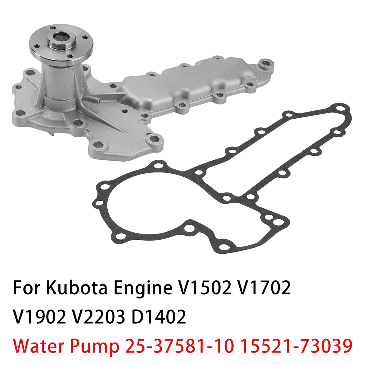 Kubota Engine D1402 Water Pump 253758110 25-37581-10 Generic