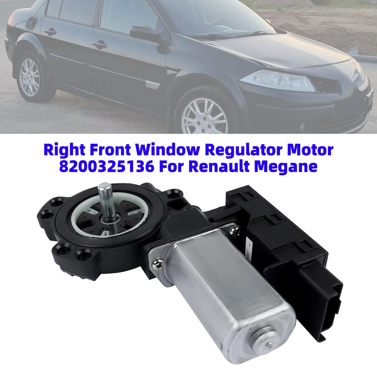 Renault Megane II Right Front Window Regulator Motor 8200325135 8201010925 Generic