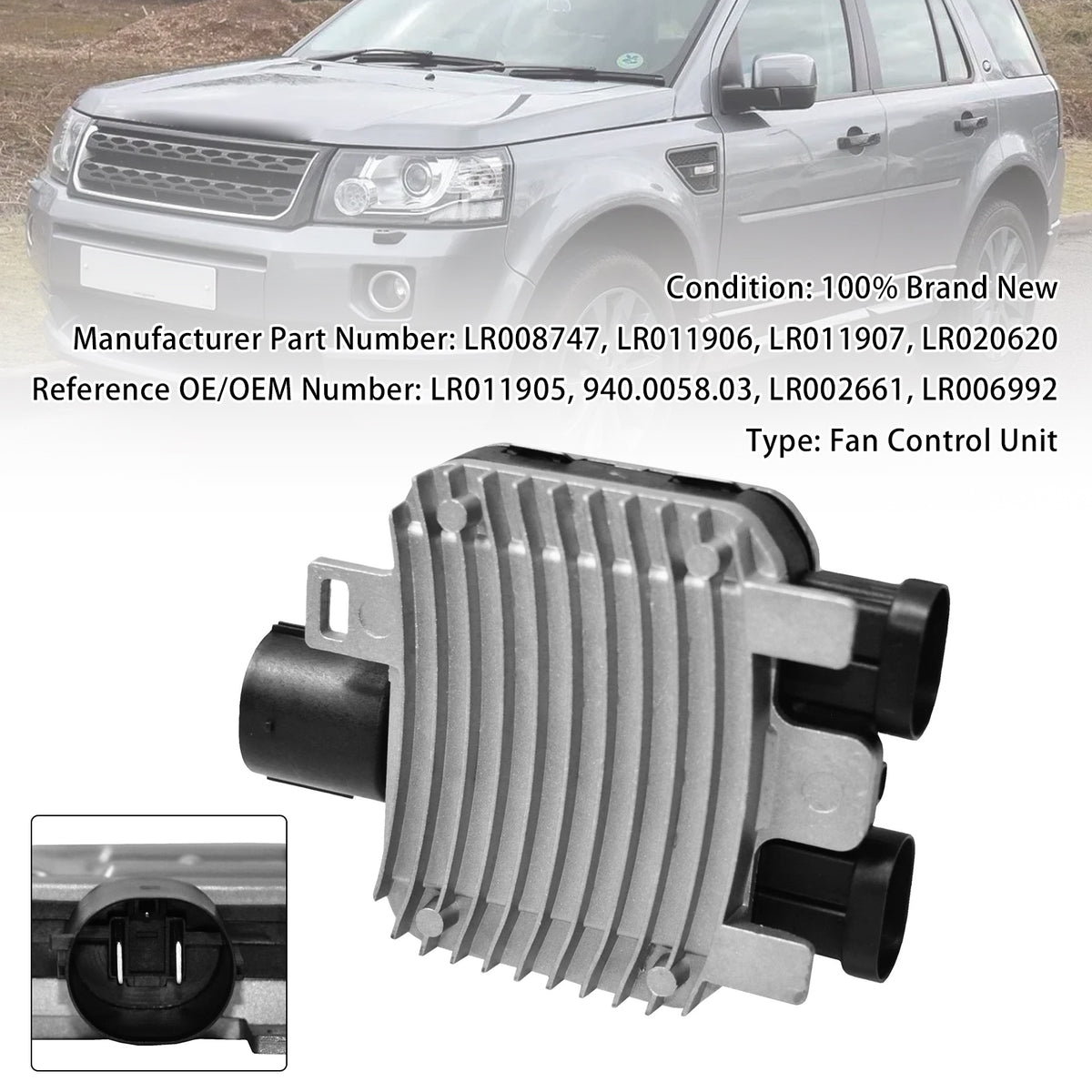 2006-2015 Land Rover Freelander 2 Radiator Fan Control Module LR008747 LR011906 Generic