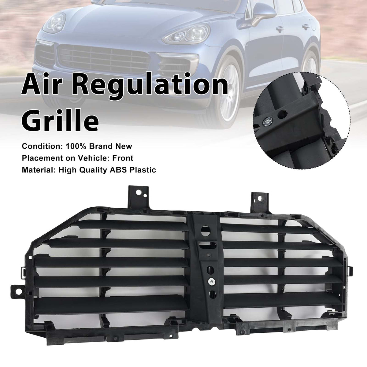 2015-2018 Porsche Cayenne All Models Front Radiator Air Duct Shutter Grill 95850532102 95850532101 Generic