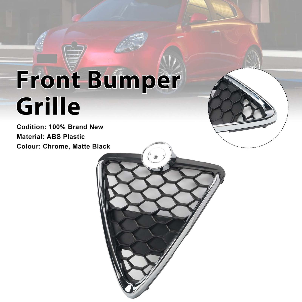 2010-2016 Alfa Romeo Giulietta Front Bumper Grille Grill Chrome 156112051 Generic