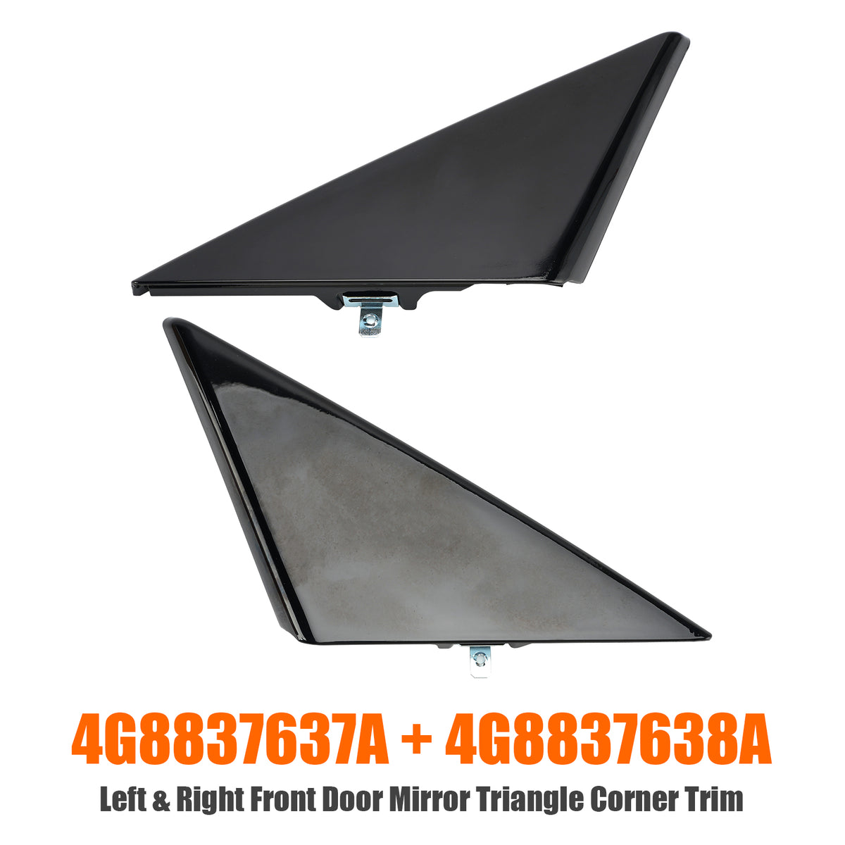 2011-2018 Audi A7 Left & Right Front Door Mirror Triangle Corner Trim 4G8837637A 4G8837638A Generic