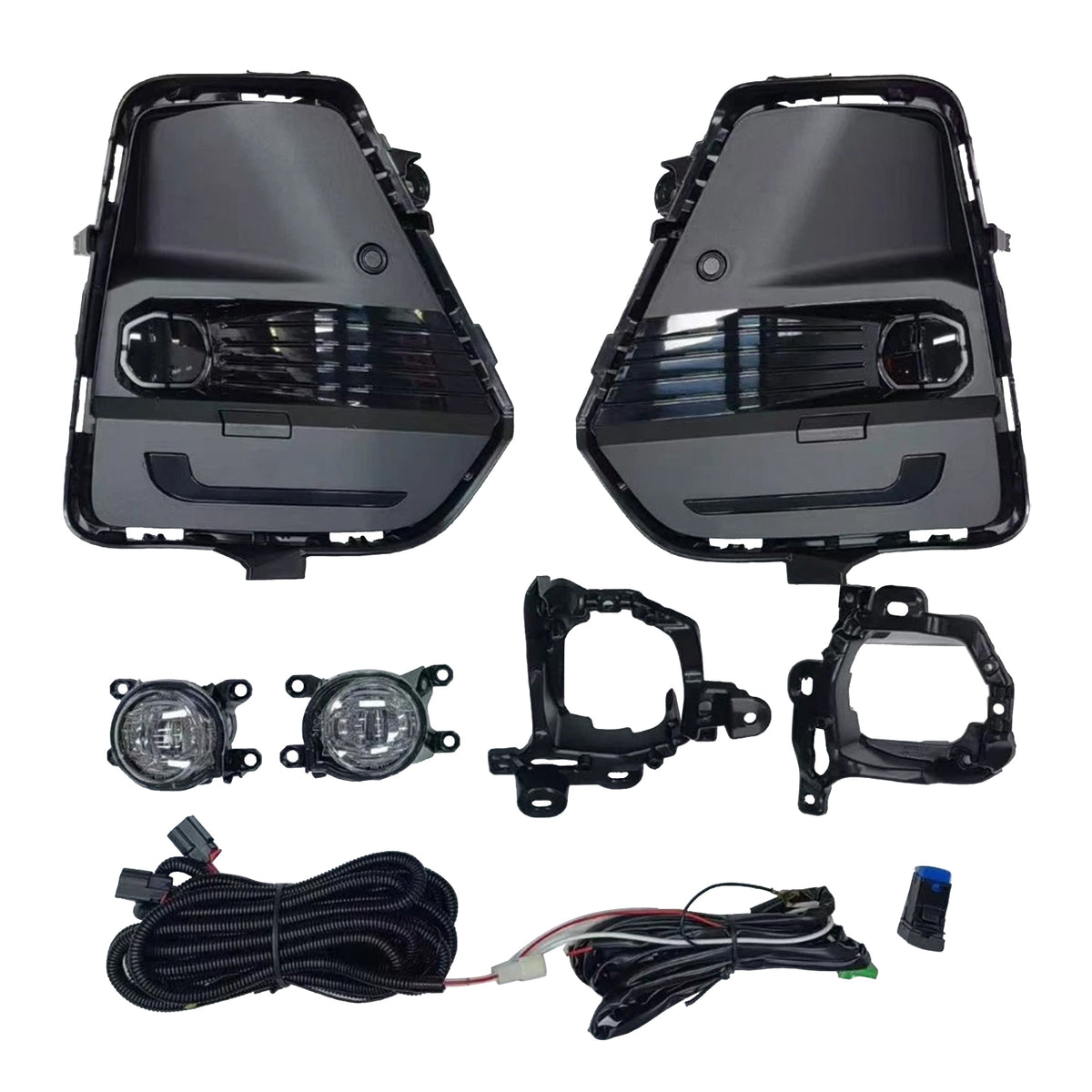2026-2027 Toyota RAV4 White LED Front Bumper Fog Light Assembly Kit Bezel Generic