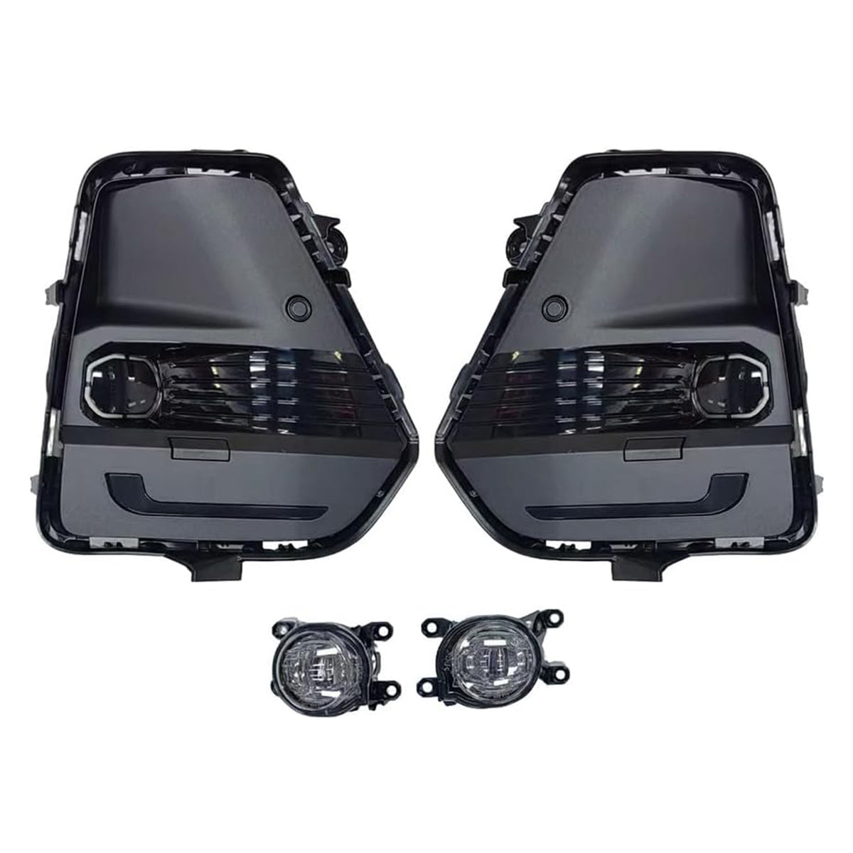 2026-2027 Toyota RAV4 White LED Front Bumper Fog Light Assembly Kit Bezel Generic