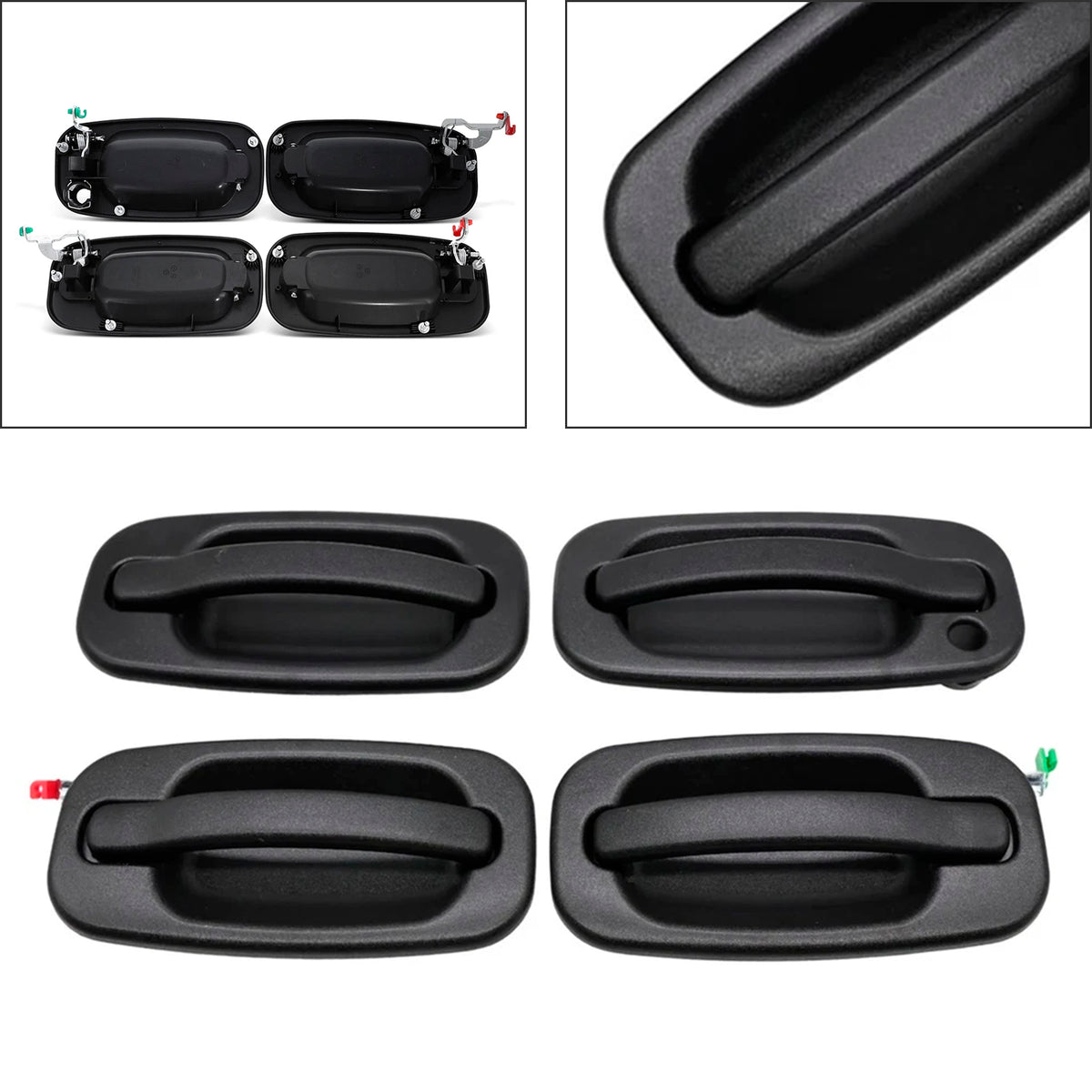 2002-2006 Cadillac Escalade Base 4Pcs Set Front Rear Door Handles 15034985 15721572 Generic