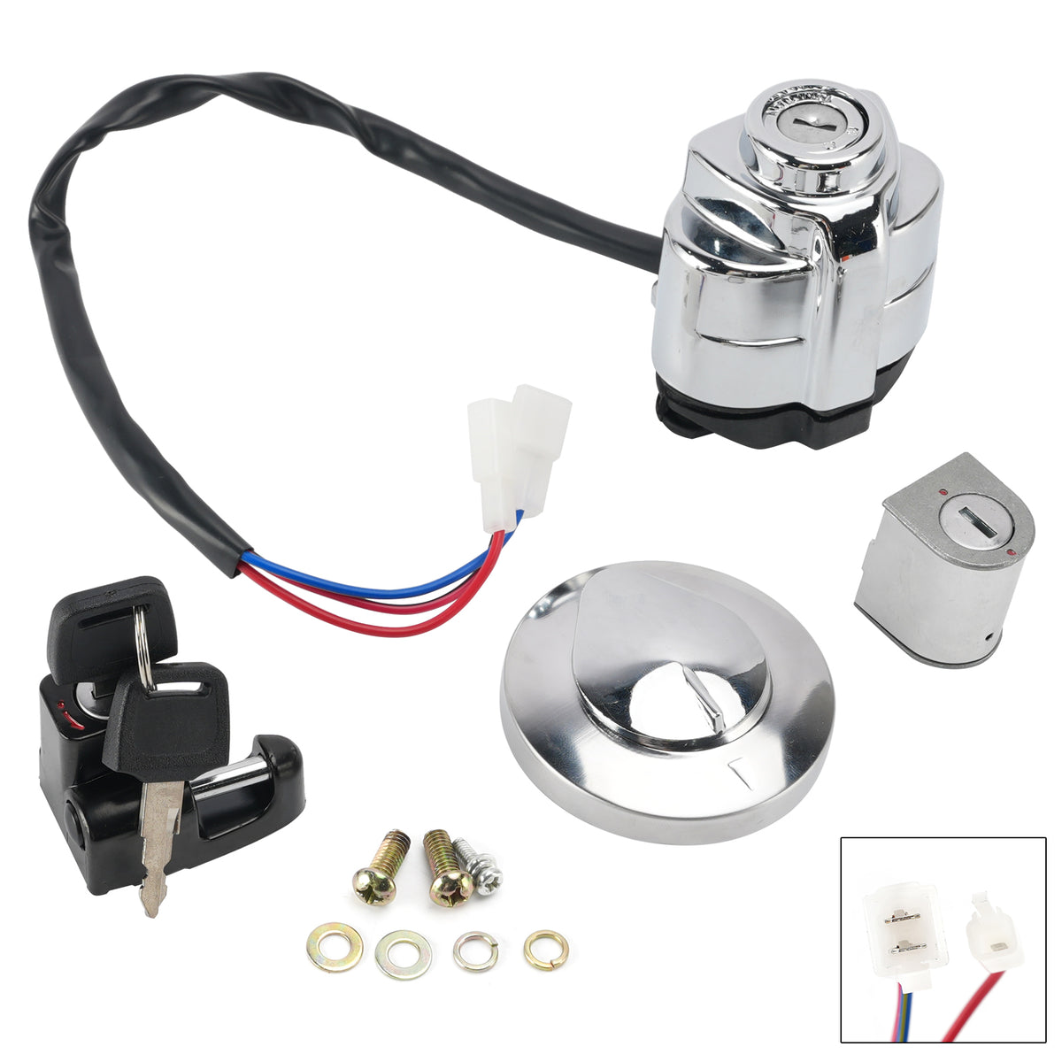 Ignition Switch Fuel Cap Lock Set For Honda Shadow VT750 C C2 Aero Spirit 07-09