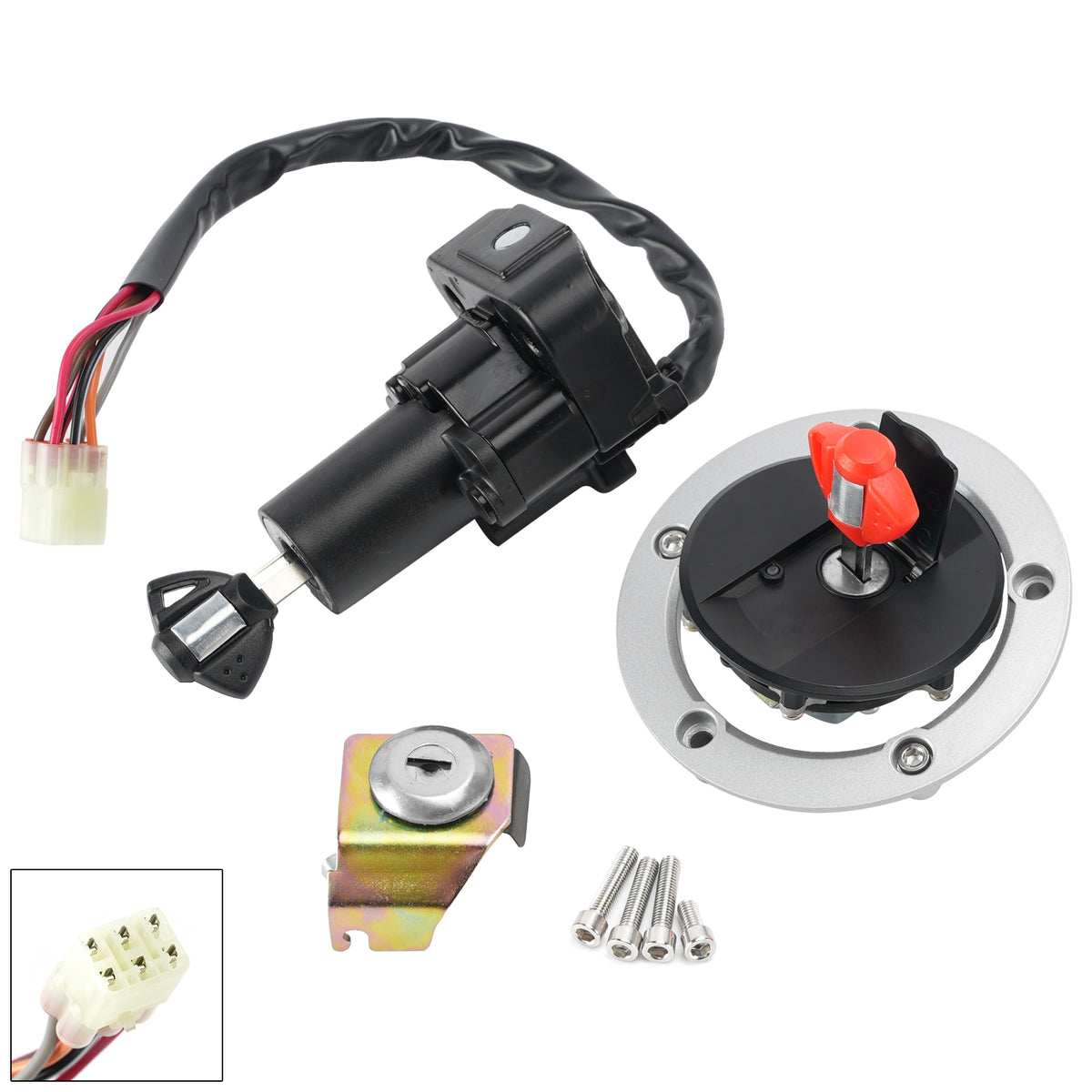 Ignition Switch Fuel Cap Seat Lock Set For Suzuki GSX1300R Hayabusa 2008-2020