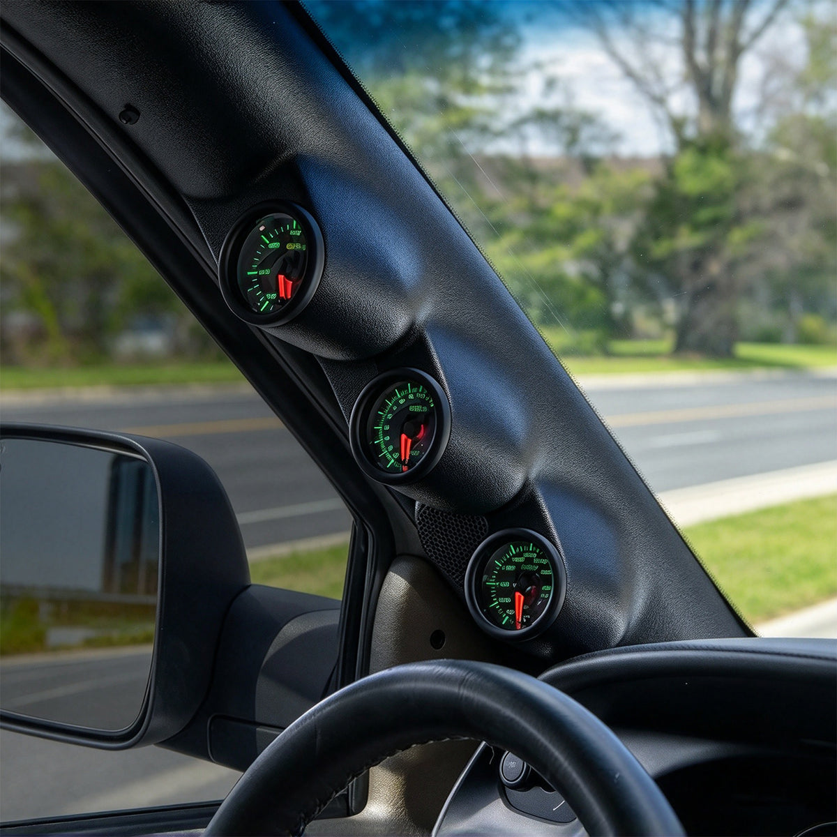 1998-2001 Dodge Ram 1500 Black Triple Pillar Gauge Pod with Speaker GS-343 GS343 Generic