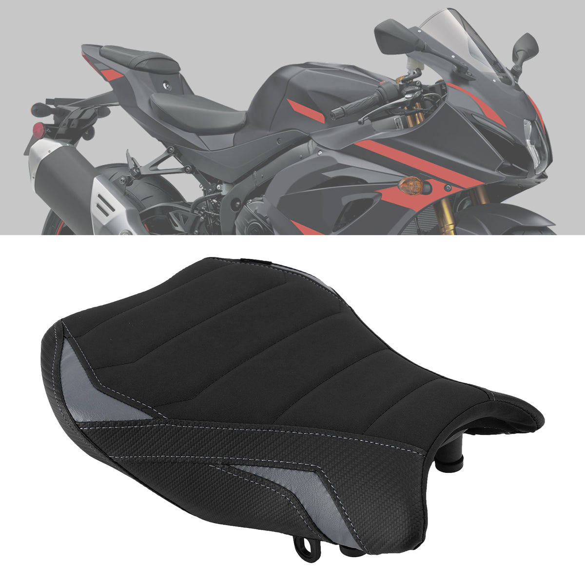 2021-2025 SUZUKI GSXR-1000R Front Raider Seat Driver Cushion Pu Gray Generic