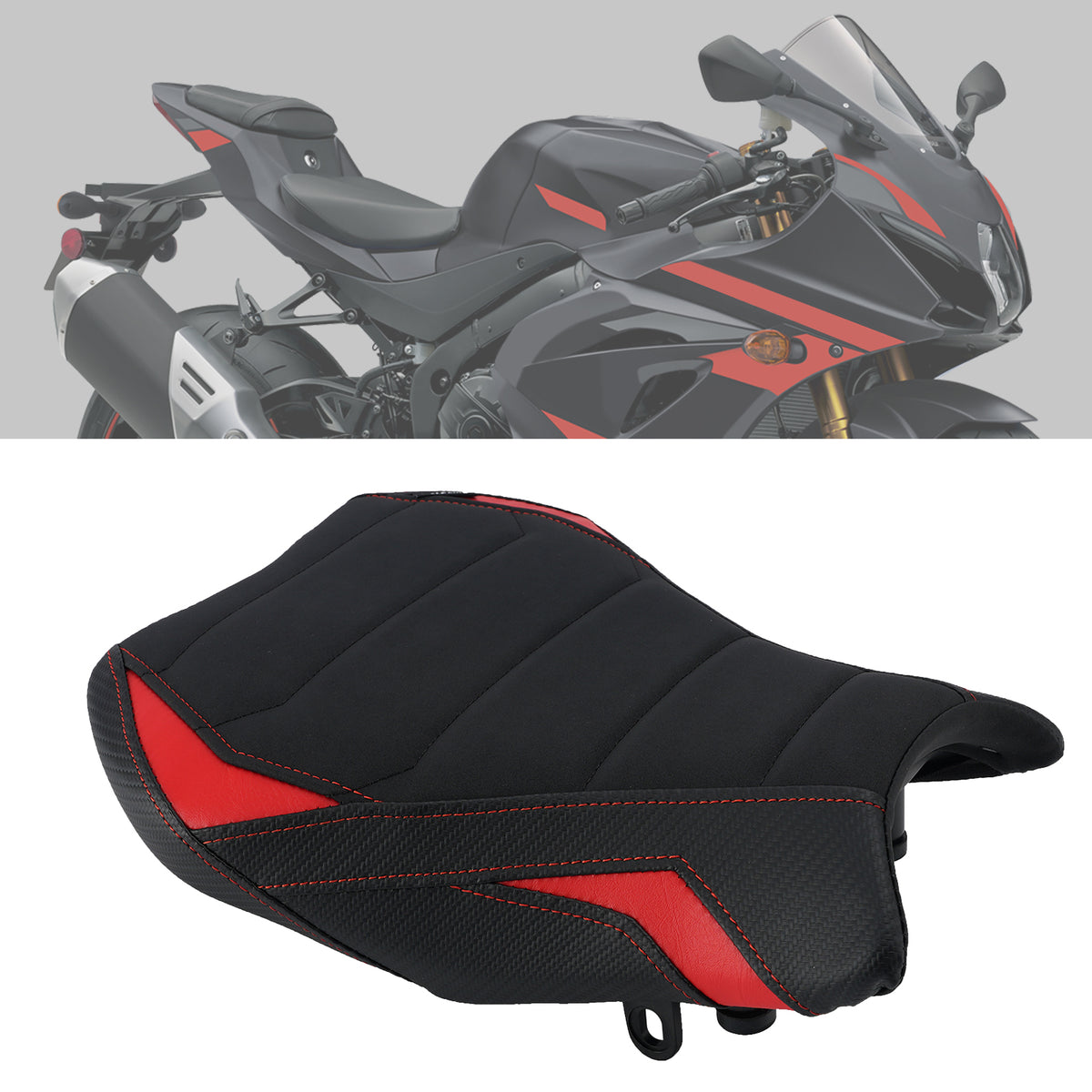 2021-2025 SUZUKI GSXR-1000R Front Raider Seat Driver Cushion Pu Red Generic