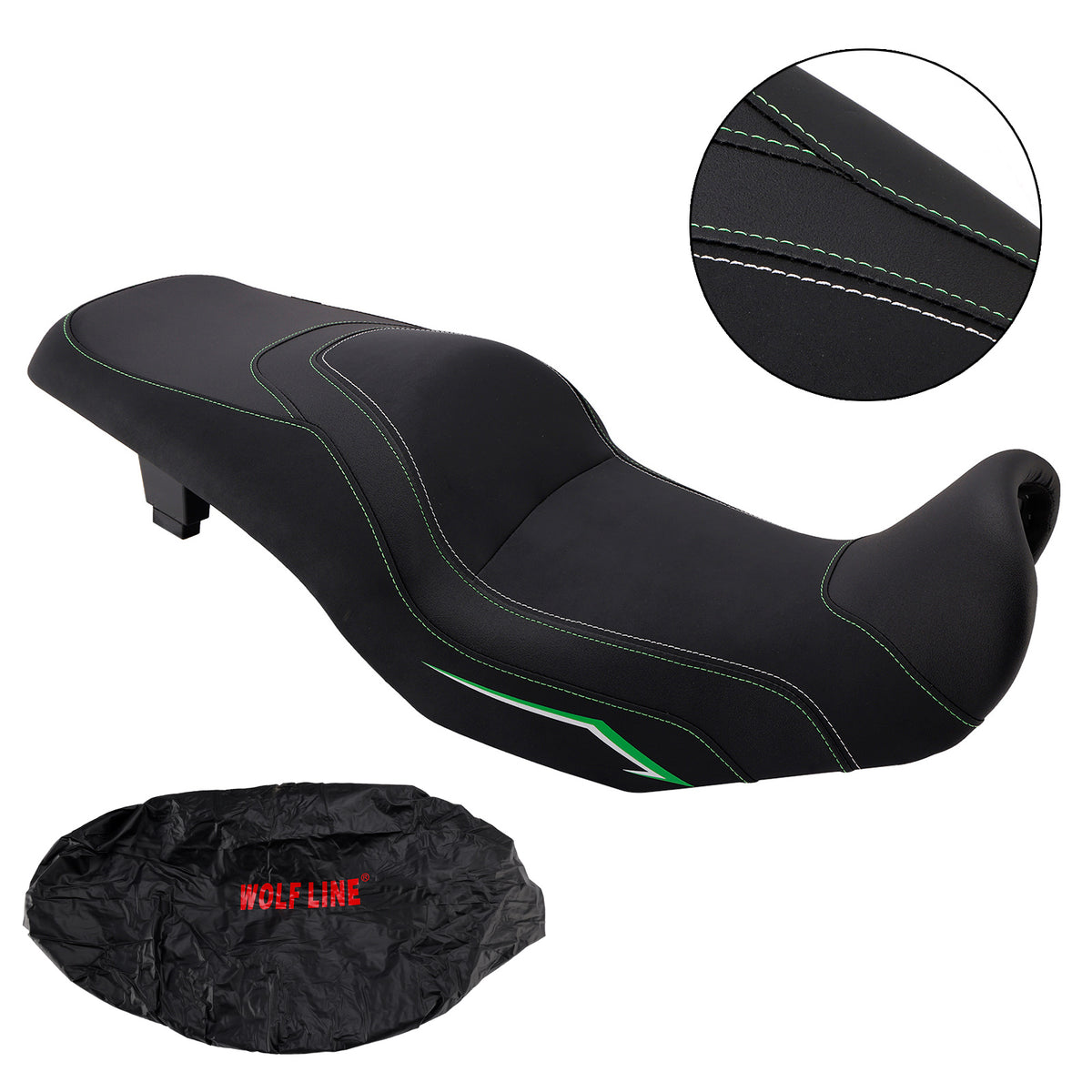 2019-2024 KAWASAKI Versys1000 Front Rear Seat Driver Cushion Pu Black Generic