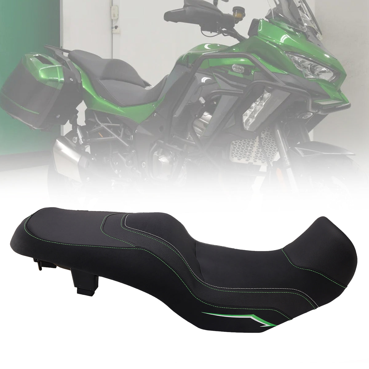 2019-2024 KAWASAKI Versys1000 Front Rear Seat Driver Cushion Pu Black Generic