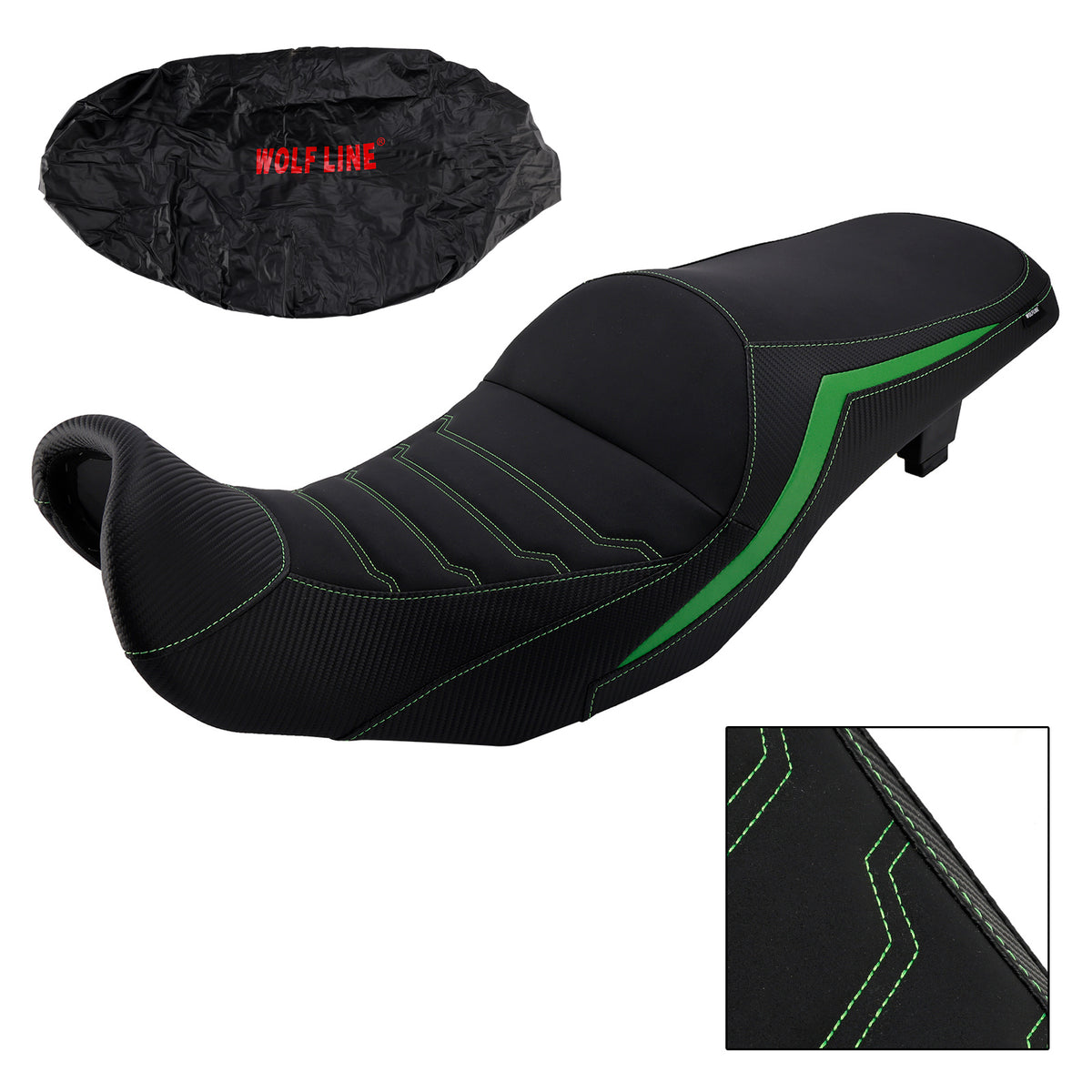 2019-2024 KAWASAKI Versys1000 Front Rear Seat Driver Cushion Pu Green Generic