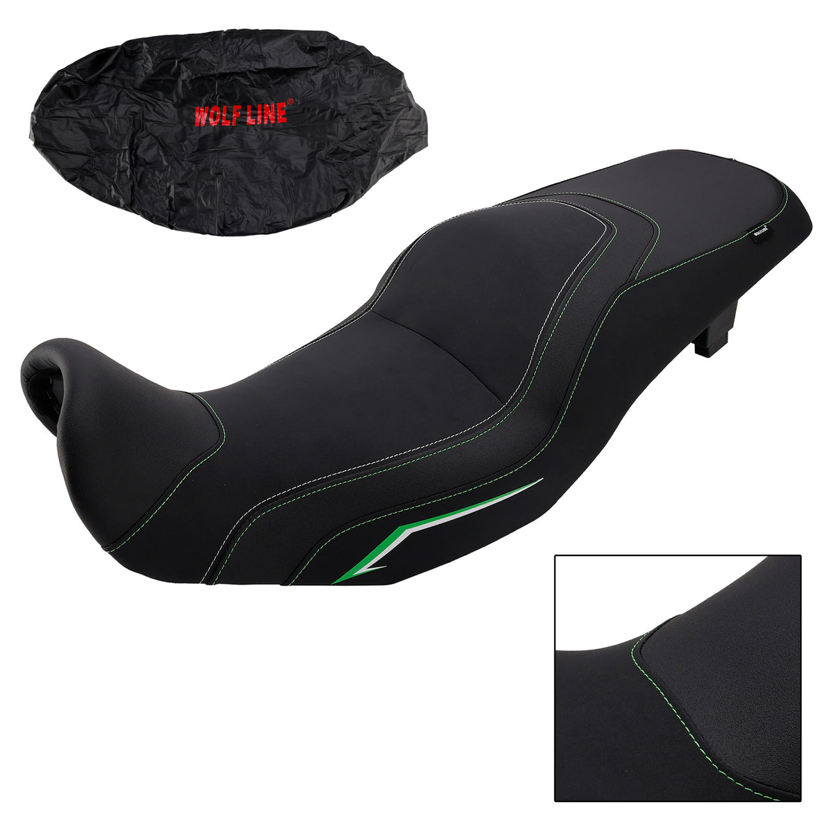 2019-2024 KAWASAKI Versys1000 Front Rear Seat Driver Cushion Pu Black Generic
