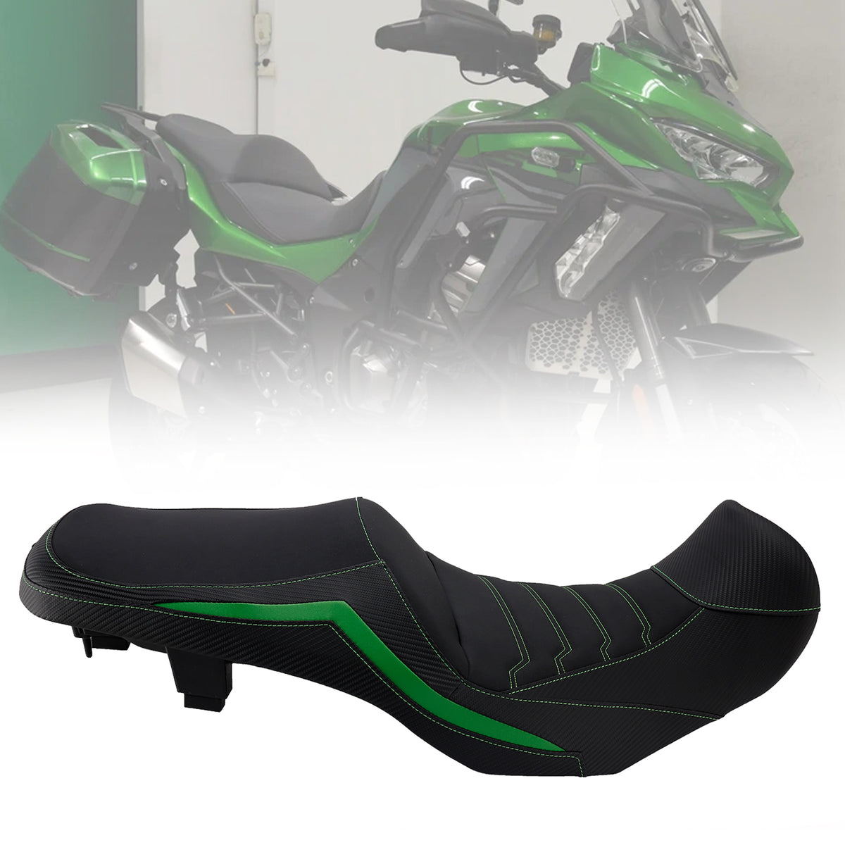 2019-2024 KAWASAKI Versys1000 Front Rear Seat Driver Cushion Pu Green Generic