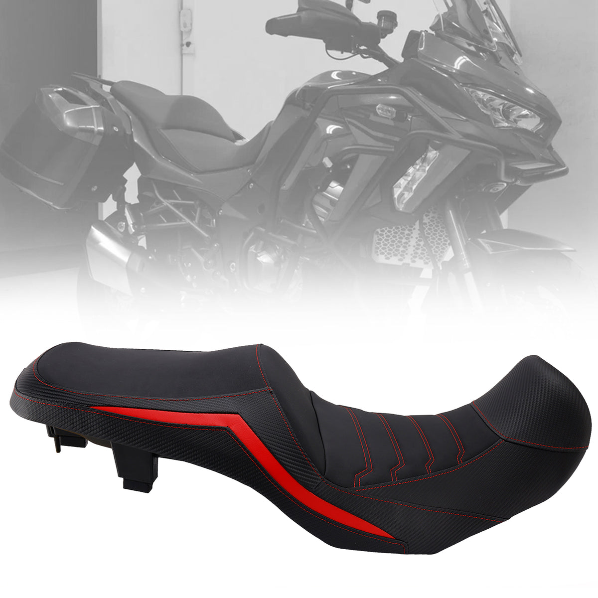 2019-2024 KAWASAKI Versys1000 Front Rear Seat Driver Cushion Pu Red Generic