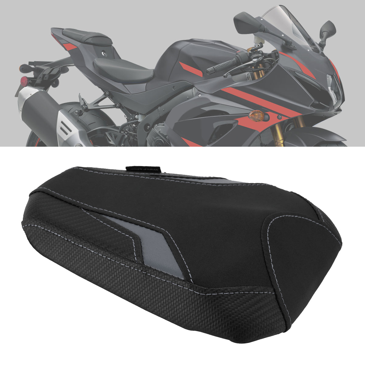 2021-2025 SUZUKI GSXR-1000R Rear Seat Pessenger Cushion Pu Gray Generic