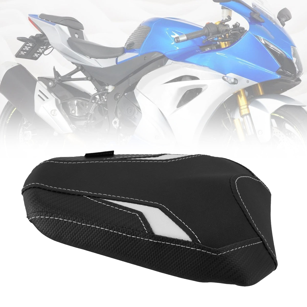 2021-2025 SUZUKI GSXR-1000R Rear Seat Pessenger Cushion Pu White Generic