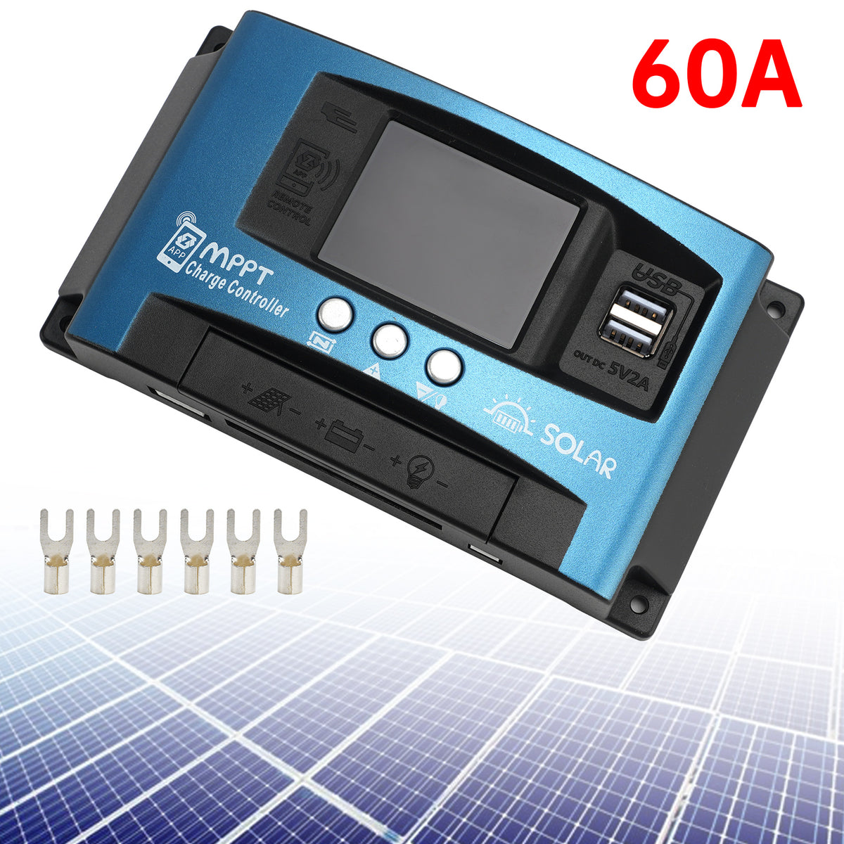 60A MPPT Solar Controller Multi-language Color Screen MPPT Solar Controller