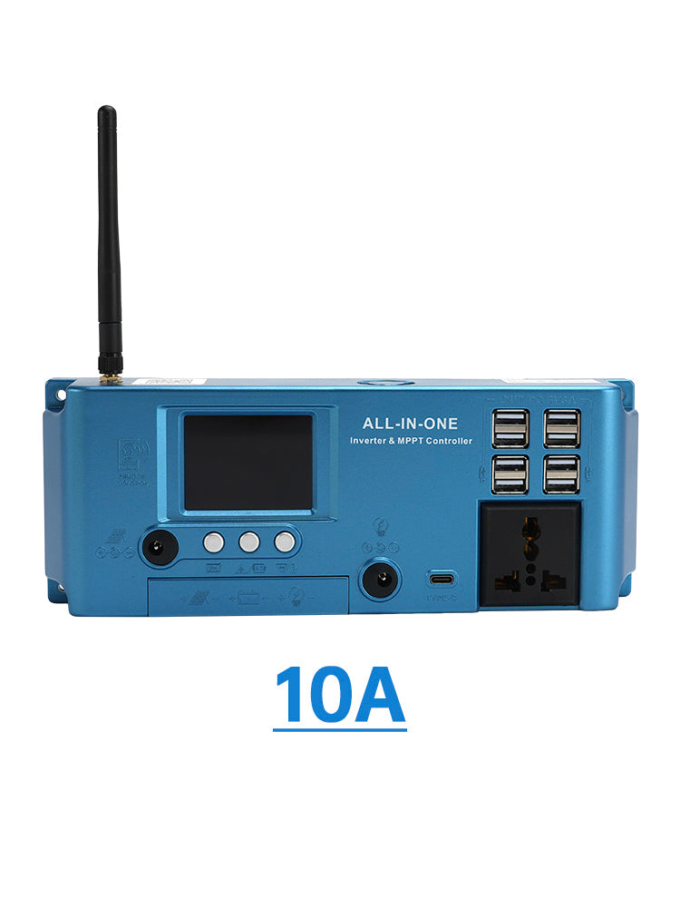 10A MPPT Off Grid Inverter Charger Combo MPPT Controller 12V/24V APP Control