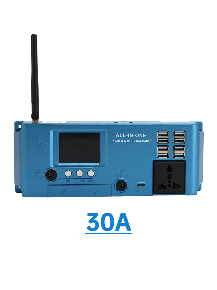 30A MPPT Off Grid Inverter Charger Combo MPPT Controller 12V/24V APP Control