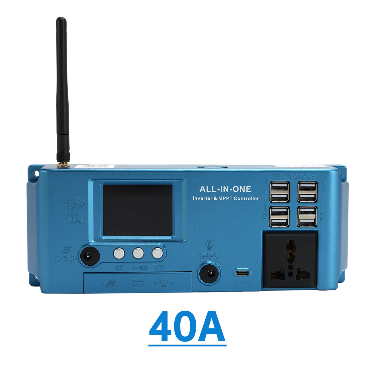40A MPPT Off Grid Inverter Charger Combo MPPT Controller 12V/24V APP Control