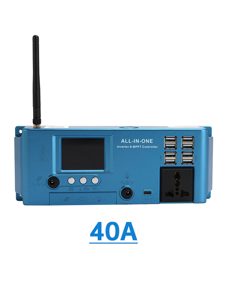 40A MPPT Off Grid Inverter Charger Combo MPPT Controller 12V/24V APP Control