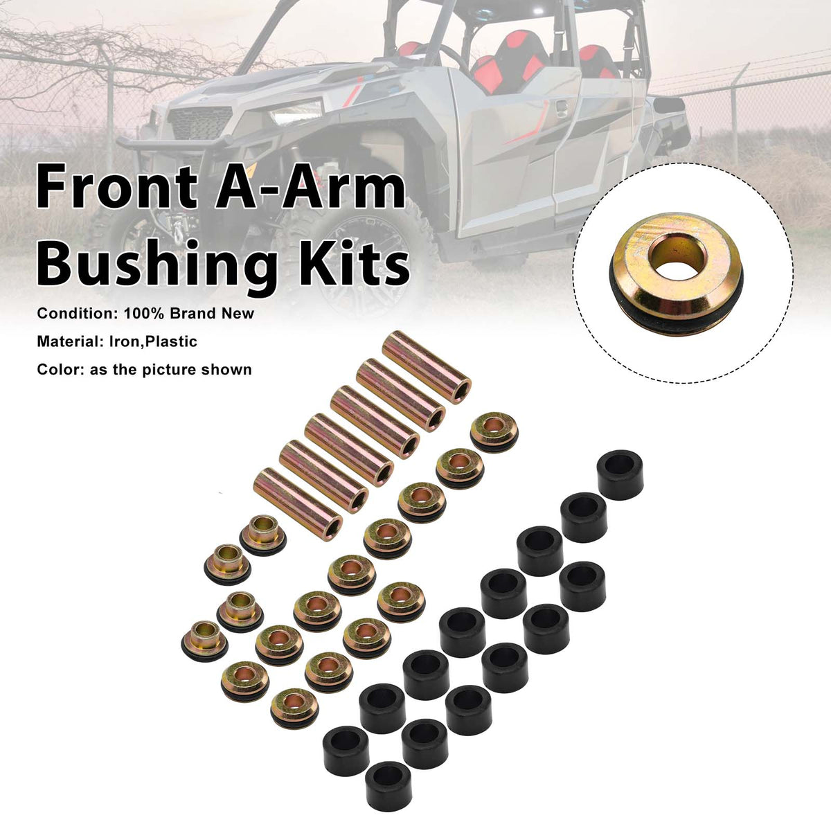 2017-2020 Polaris GENERAL 1000 4P/PS/EPS/DLX/PREM Front A-Arm Bushing Kits 06002-0063 Generic