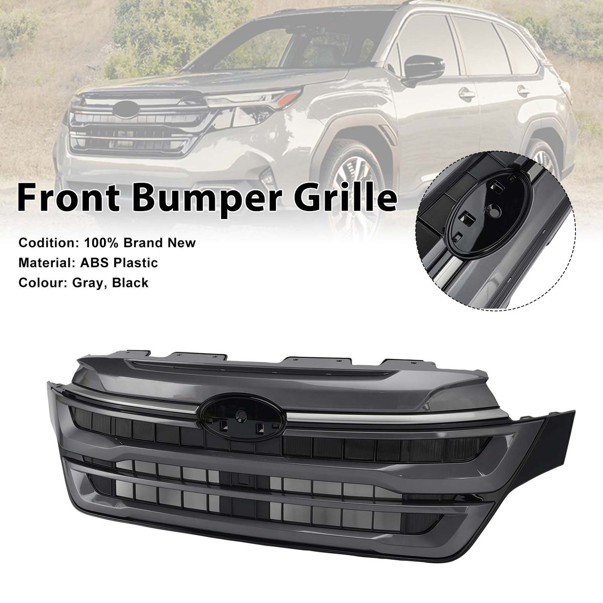 2025-2026 Subaru Forester Front Bumper Grille Grill Gray 91122SL040 91122-SL040 Generic
