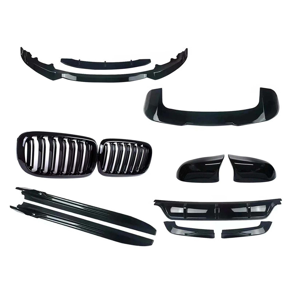2013-2019 BMW X5 F15 With M Sport Bumper Only Body Kit Grille Mirror Rear Diffuser Front Splitter Generic
