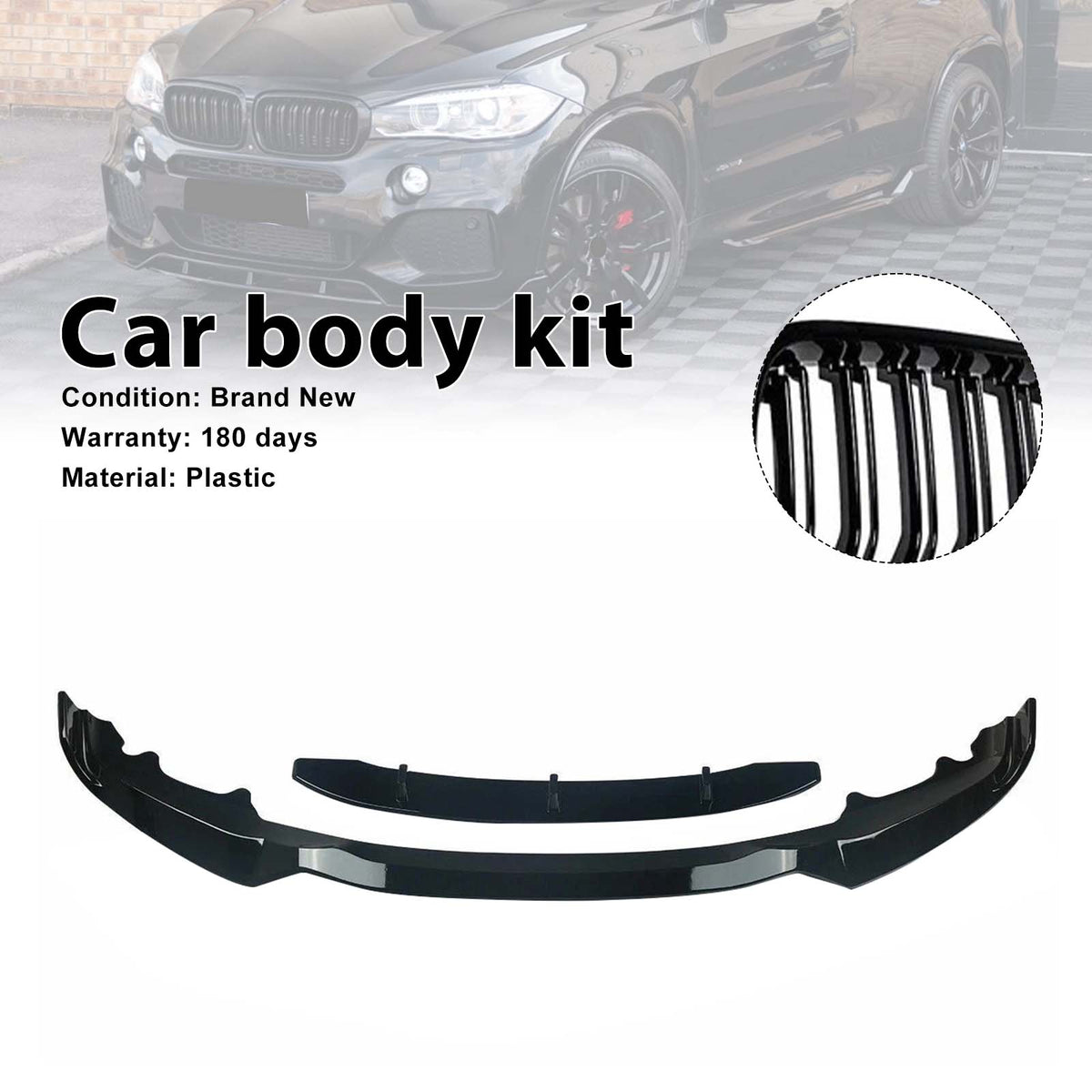 2013-2019 BMW X5 F15 With M Sport Bumper Only Body Kit Grille Mirror Rear Diffuser Front Splitter Generic
