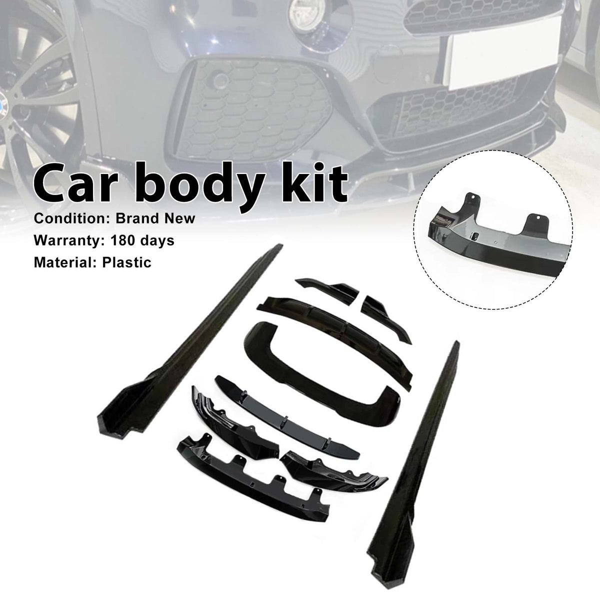 2013-2019 BMW X5 F15 With M Sport Bumper Only Body Kit Front Rear Diffuser Side Skirt Spoiler Generic