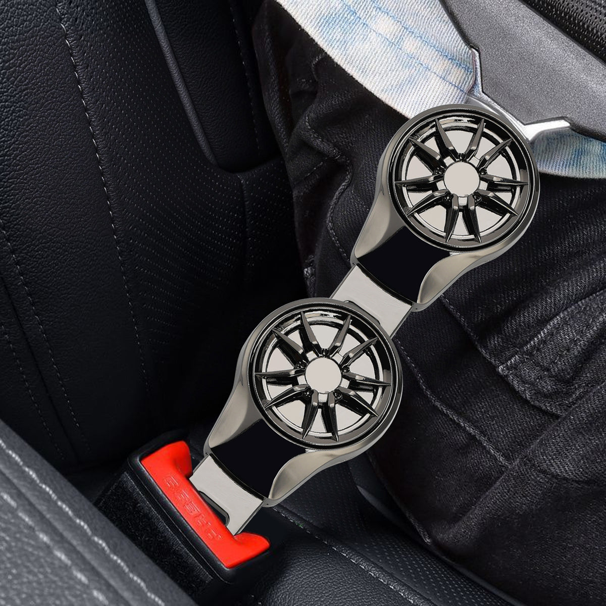 1X Universal Safety Seat Belt Buckle Alarm Stopper Clip With Hook Buckle