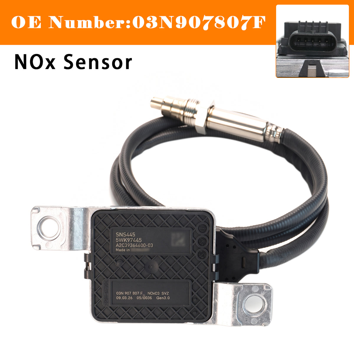 2015-2018 Skoda Superb MK3 03N907807F Nitrogen Oxide NOx Sensor Generic