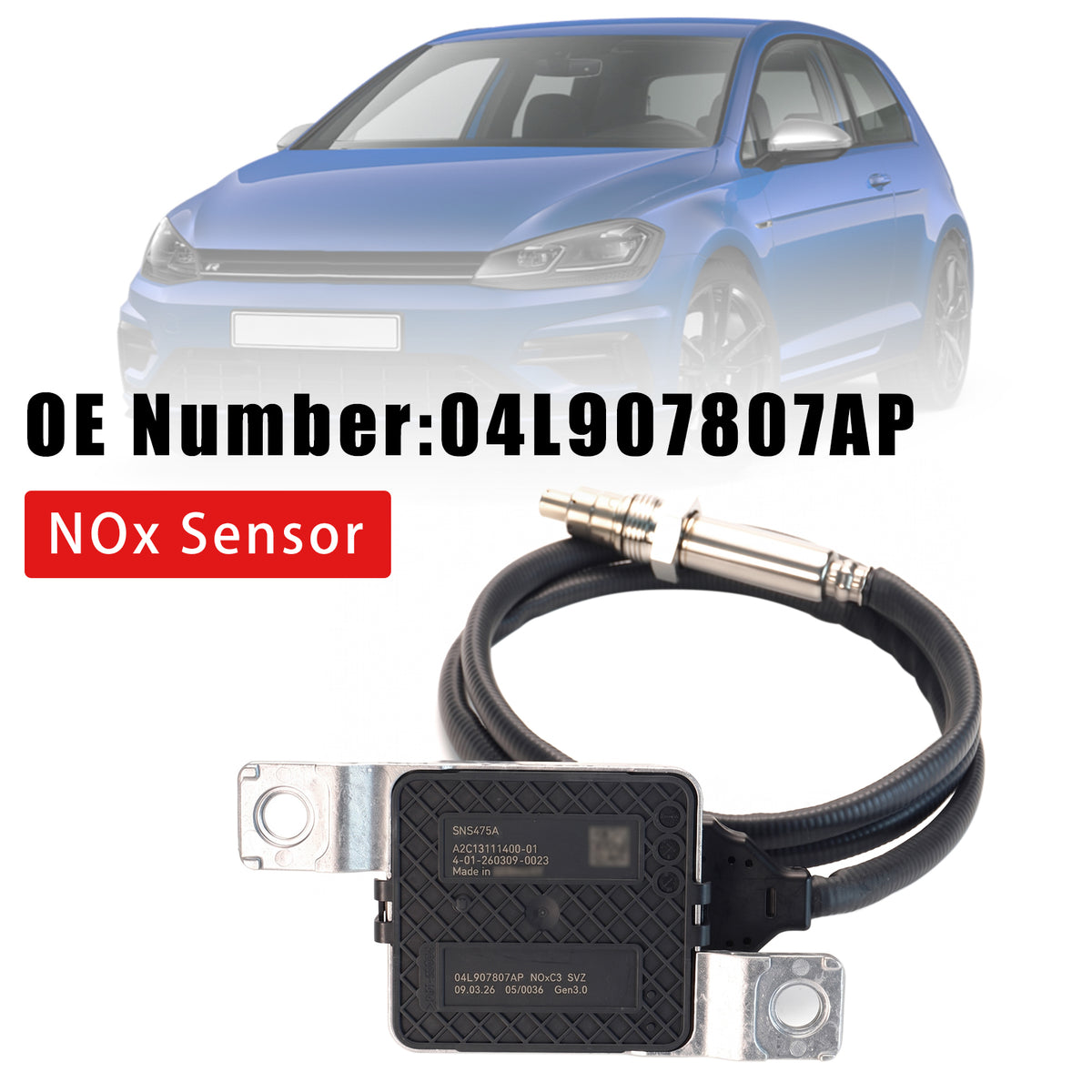 Audi Q3 04L907807AP Nitrogen Oxide NOx Sensor Generic