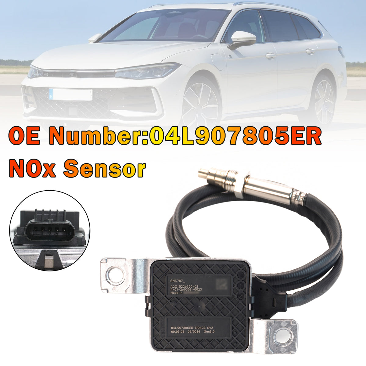 Nitrogen Oxide NOx Sensor 04L907805ER For Skoda VW Audi
