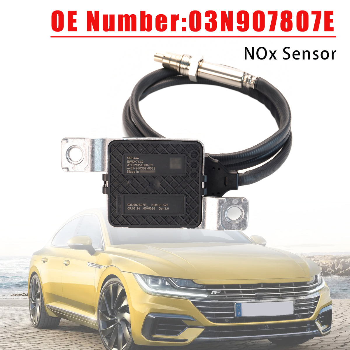 VW Arteon 03N907807E Nitrogen Oxide NOx Sensor 5WK97444 Generic