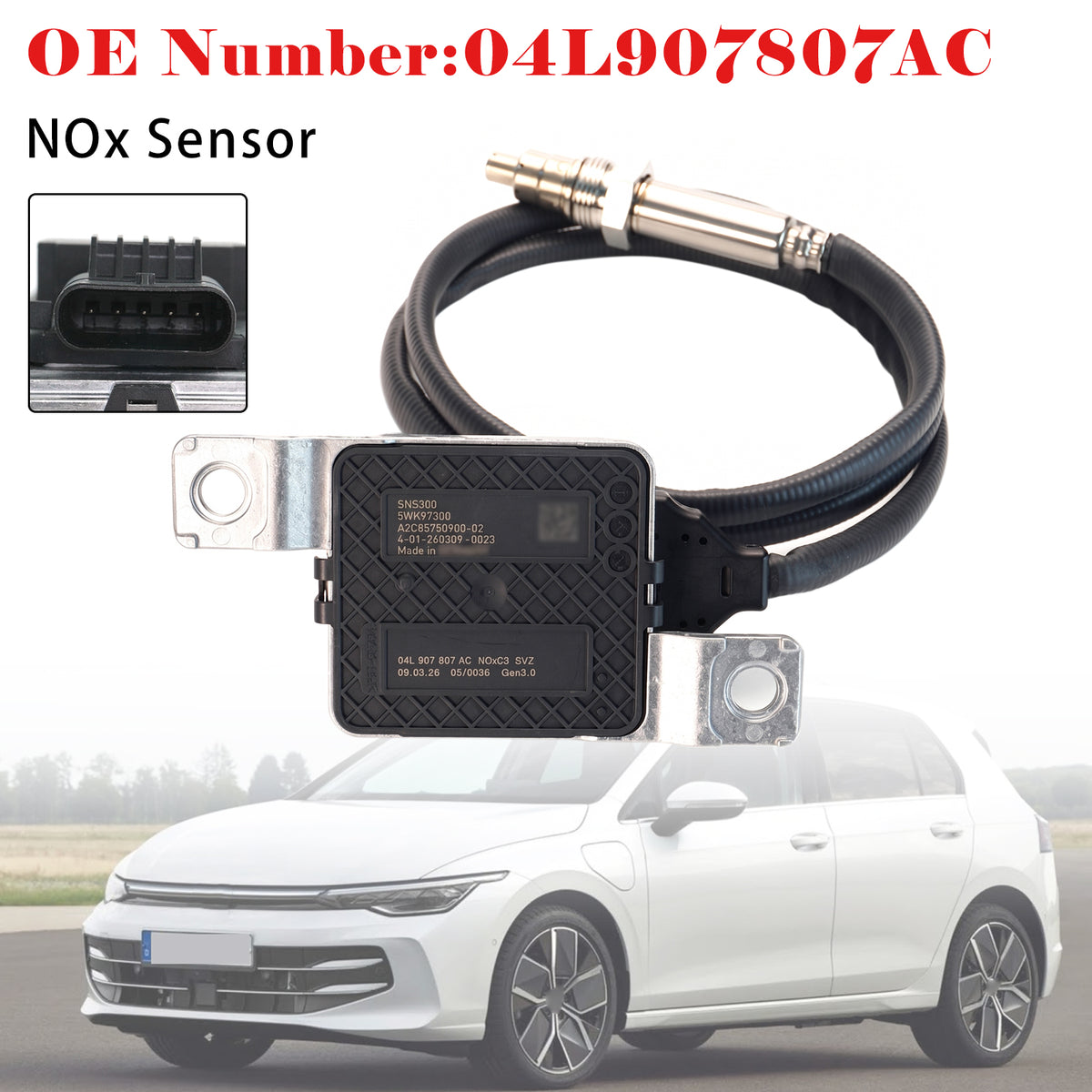 Nitrogen Oxide NOx Sensor 04L907807AC For Skoda VW Audi