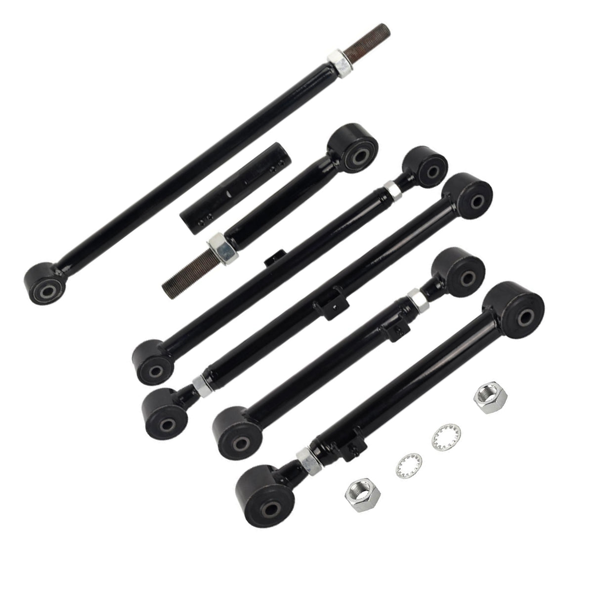 2009-2010 Dodge RAM 1500 5Pcs Adjustable Rear Lower & Upper Control Arm & Track Bar Generic