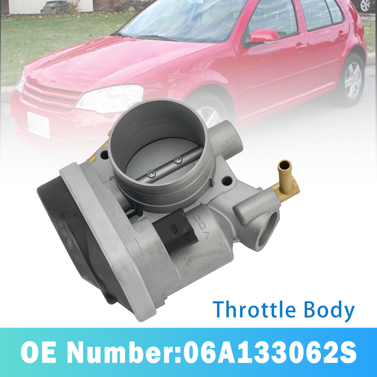 2004-2005 VW Beetle 2.0L Inline-4 (L4) Non-Turbo Gas Throttle Body 06A133062S Generic