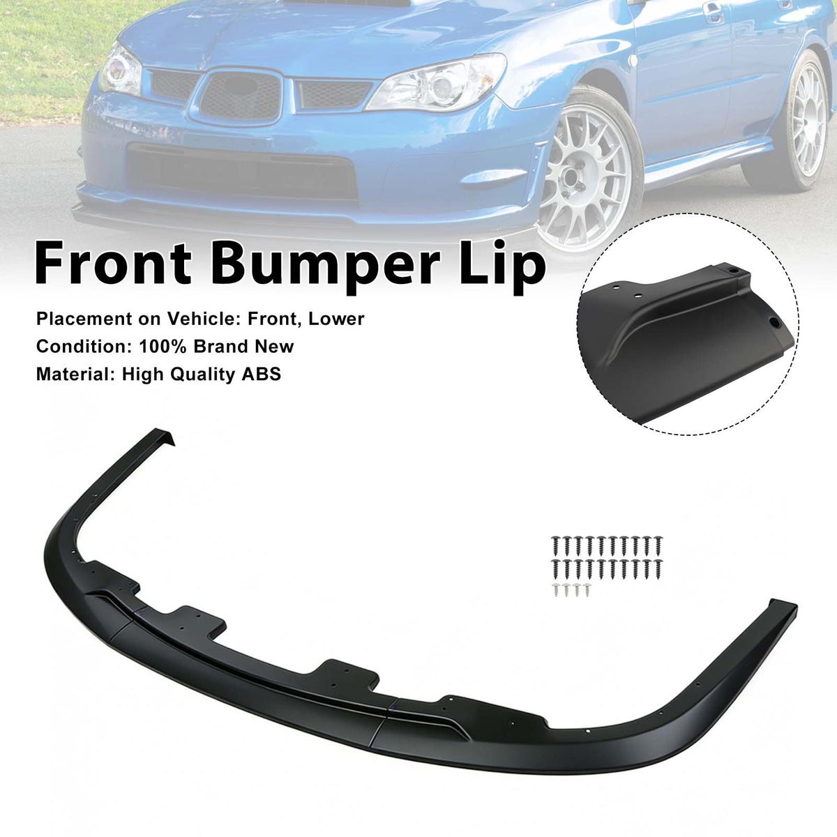 2006-2007 Subaru Impreza WRX & STI Front Bumper Lip Spoiler Body Kit Generic