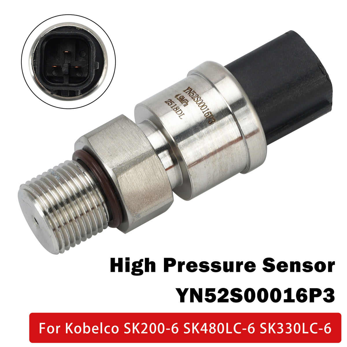 Kobelco Excavator SK200-6 High Pressure Sensor YN52S00016P2 YN52S00016P1 Generic